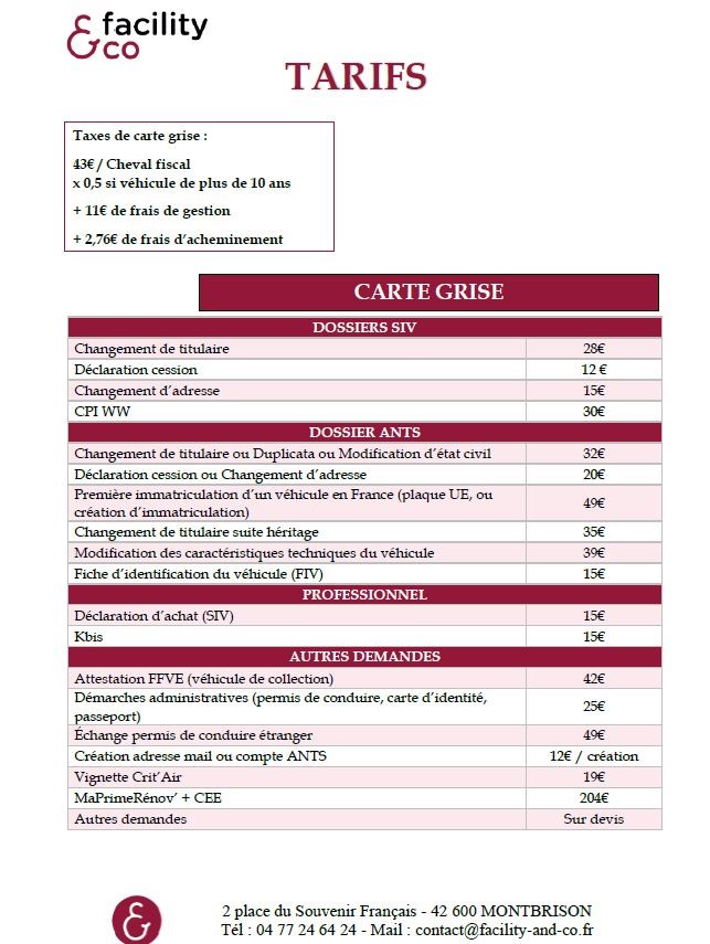 carte grise montbrison permis de conduire