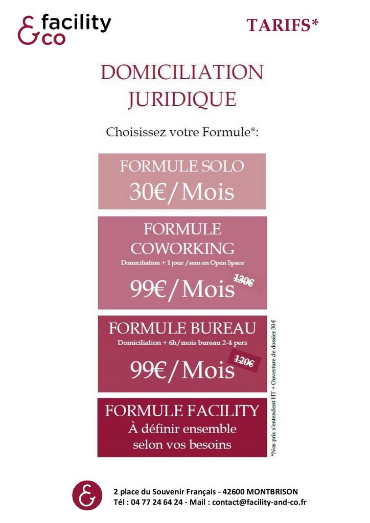domiciliation juridique montbrison loire 42